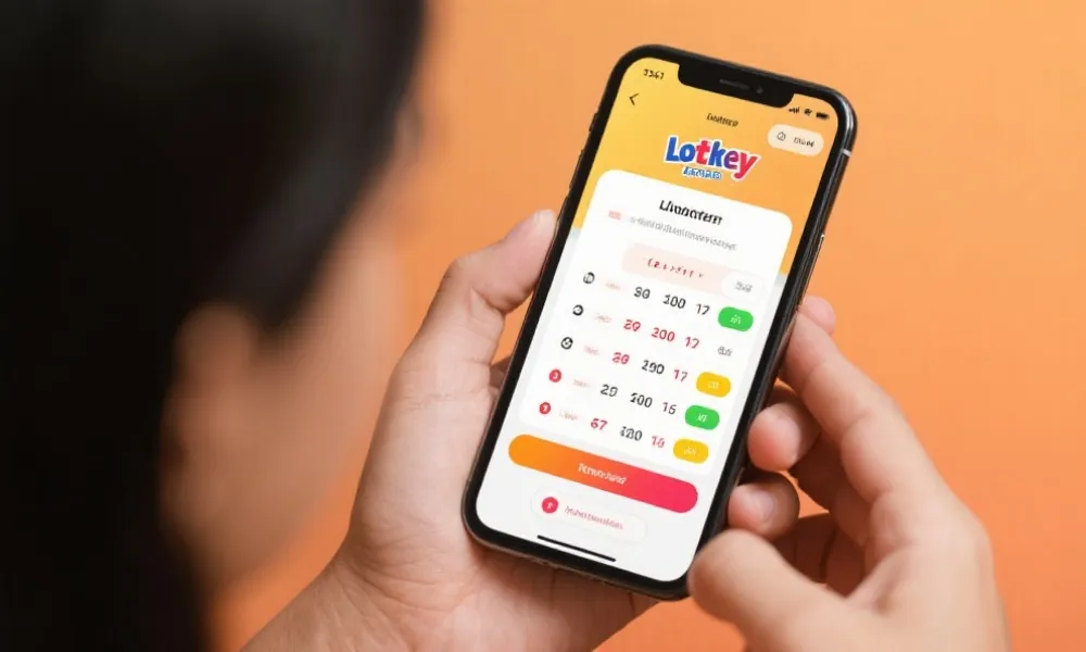 移动端开奖查询界面示意图